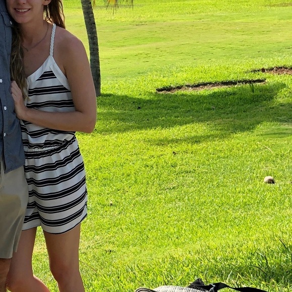 Navy white nautical romper size M - Picture 5 of 5